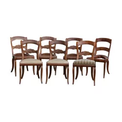 Set of 6 chairs + 1 Louis - Philippe chair, model …
